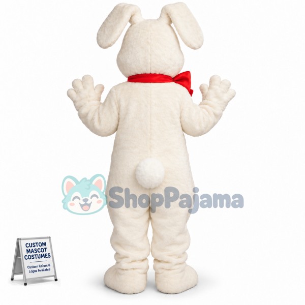  White Lightweight Rabbit Mascot Costume