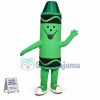 Green Crayon Mascot Costume