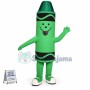 Green Crayon Mascot Costume