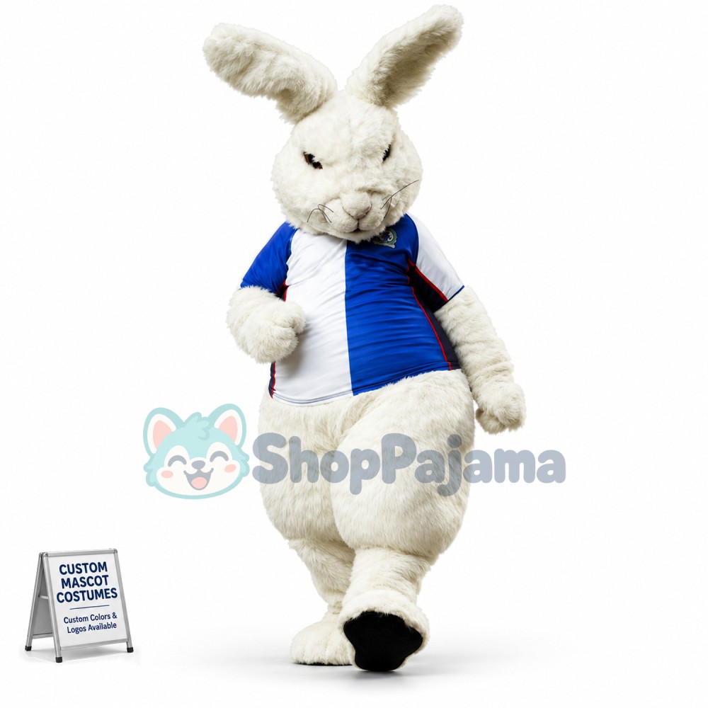 Fierce White Rabbit Mascot Costume
