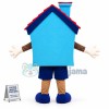 Custom Mascot Blue House Mascot Costume