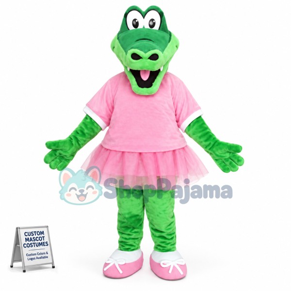 Beautiful Alice Alligator Mascot Costume