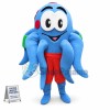 Blue Octopus Mascot Costume