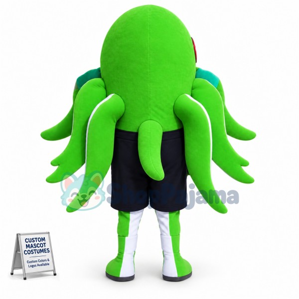 Green Octopus Mascot Costume
