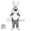 Grey & White Rabbit Mascot Costume