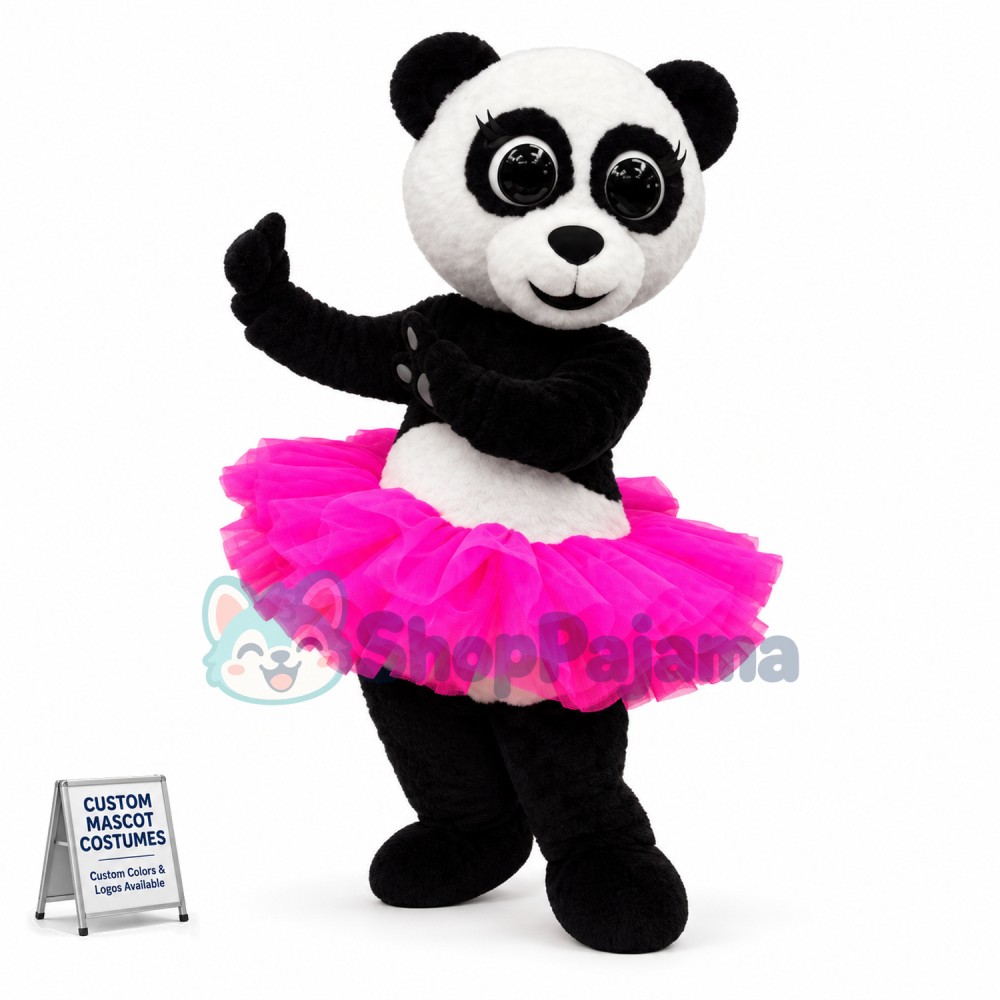 Ballet Panda Mascot Costume