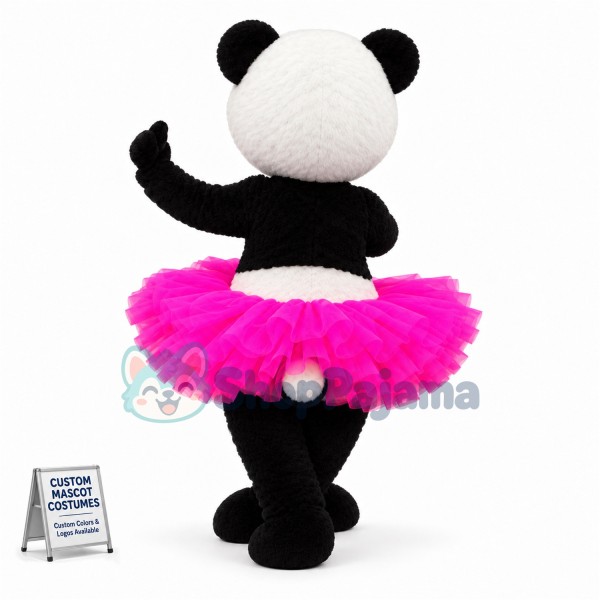 Ballet Panda Mascot Costume