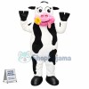 White & Black & Pink  Cow Mascot Costume