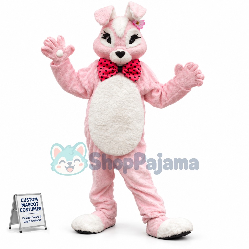 Deluxe Pink Bunny Rabbit Mascot Costume