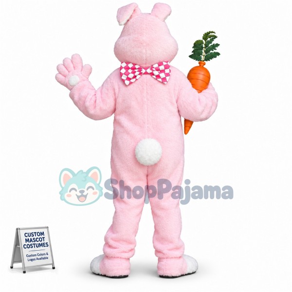 Deluxe Pink Bunny Rabbit Mascot Costume Custom Mascot