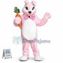 Deluxe Pink Bunny Rabbit Mascot Costume Custom Mascot