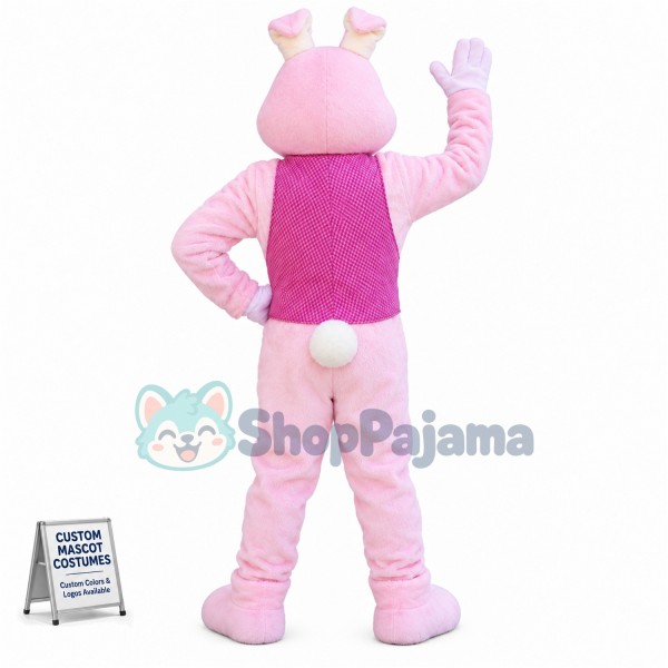 Deluxe Pink Rabbit Mascot Costume