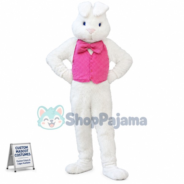 Deluxe White Bunny Rabbit Mascot Costume