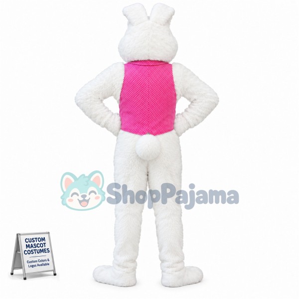 Deluxe White Bunny Rabbit Mascot Costume