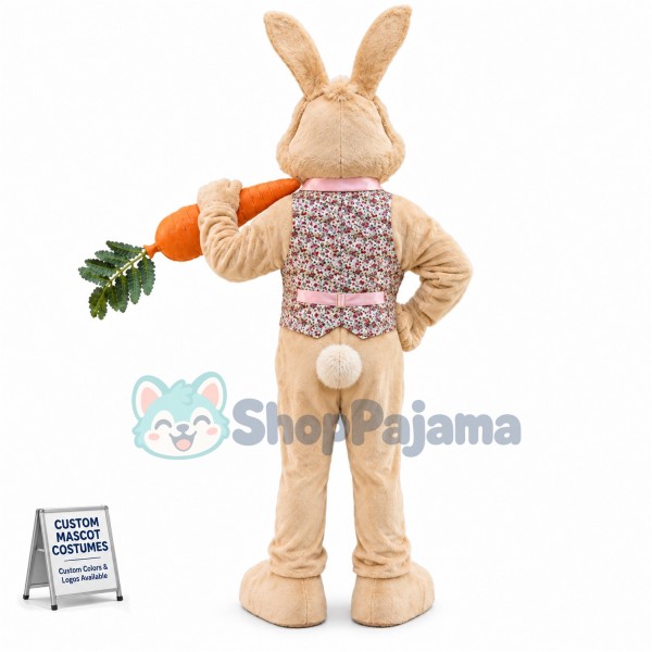 Tan Bunny Rabbit Mascot Costume