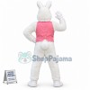 Happy White Bunny Rabbit Mascot Costume