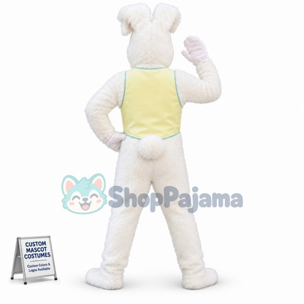 Cute White Bunny Rabbit Mascot Costume