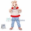 Cute Pink Bunny Rabbit Mascot Costume