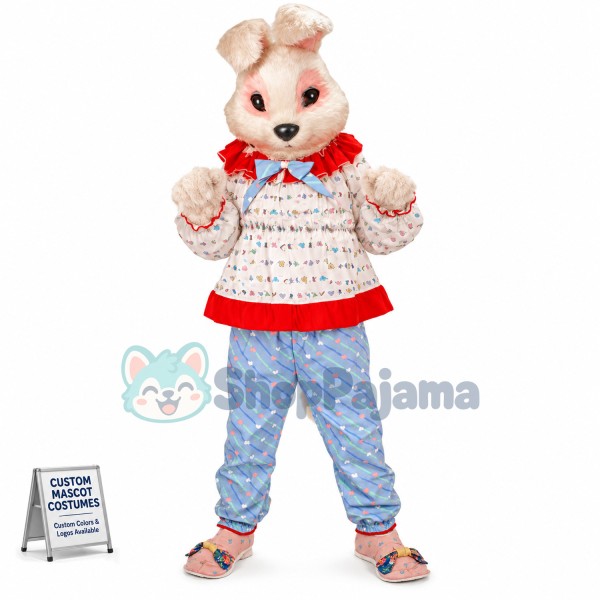 Cute Pink Bunny Rabbit Mascot Costume