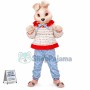 Cute Pink Bunny Rabbit Mascot Costume