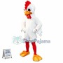 White Rooster Mascot Costume Custom Mascot