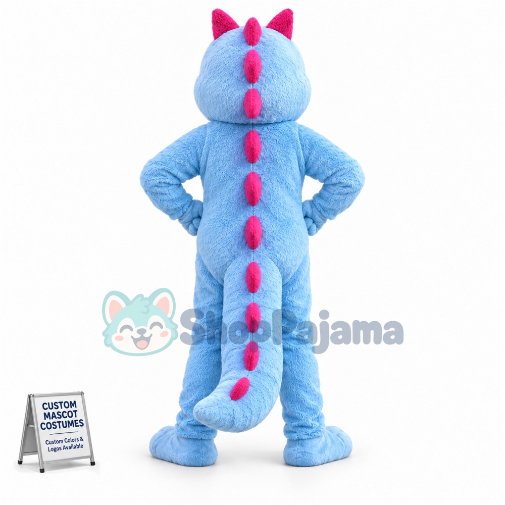 Blue Magic Dragon Mascot Costume