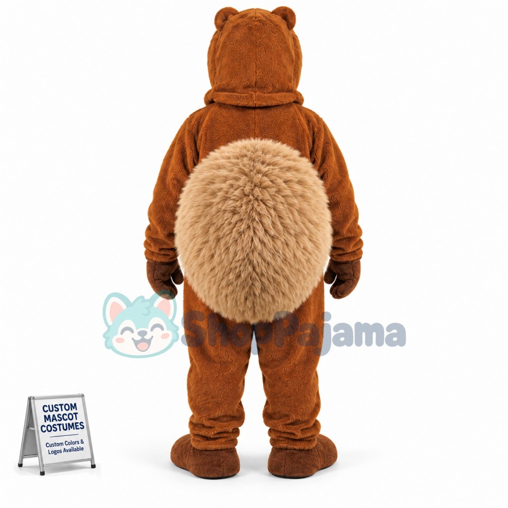 A Medium-brown Squirrel Mascot Costume