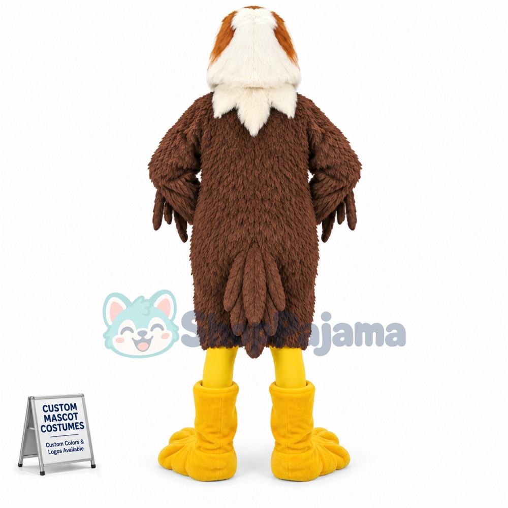 Brown & White Hawk Mascot Costume