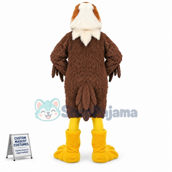 Brown & White Hawk Mascot Costume