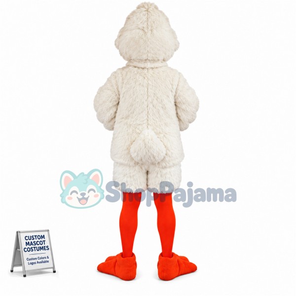 White & Red Duck Mascot Costume