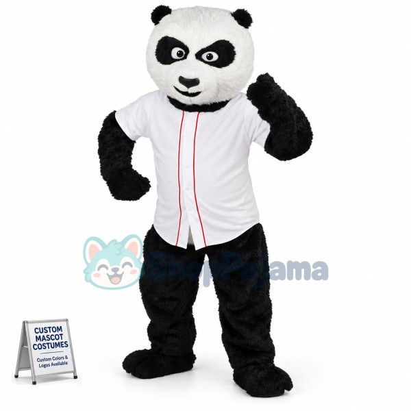 Baseball Panda Bear Mascot Costume