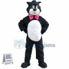 Black White Cartoon Cat Mascot Costume