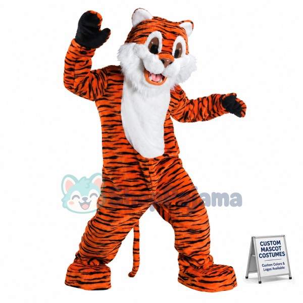 ADULT DELUXE  TIGER MASCOT COSTUME