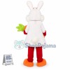 White Bunny Rabbit with Carrot Mascot Costume