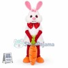 White Bunny Rabbit with Carrot Mascot Costume