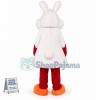 White Bunny Rabbit with Carrot Mascot Costume