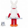 White Bunny Rabbit with Carrot Mascot Costume