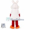 White Bunny Rabbit with Carrot Mascot Costume