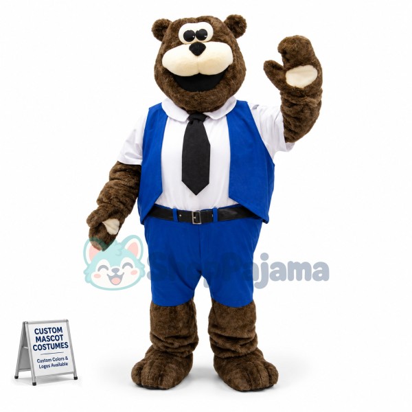 Worker Bear Mascot Costume