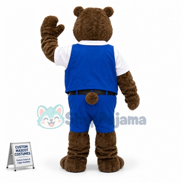 Worker Bear Mascot Costume
