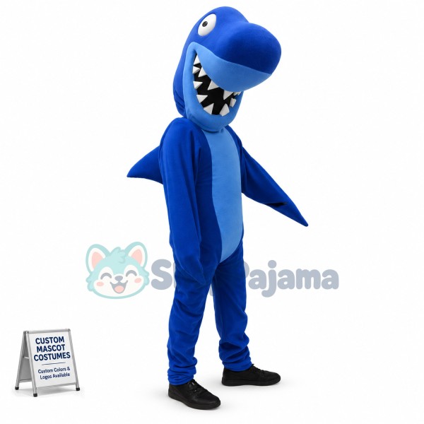 Blue Shark Mascot Costume