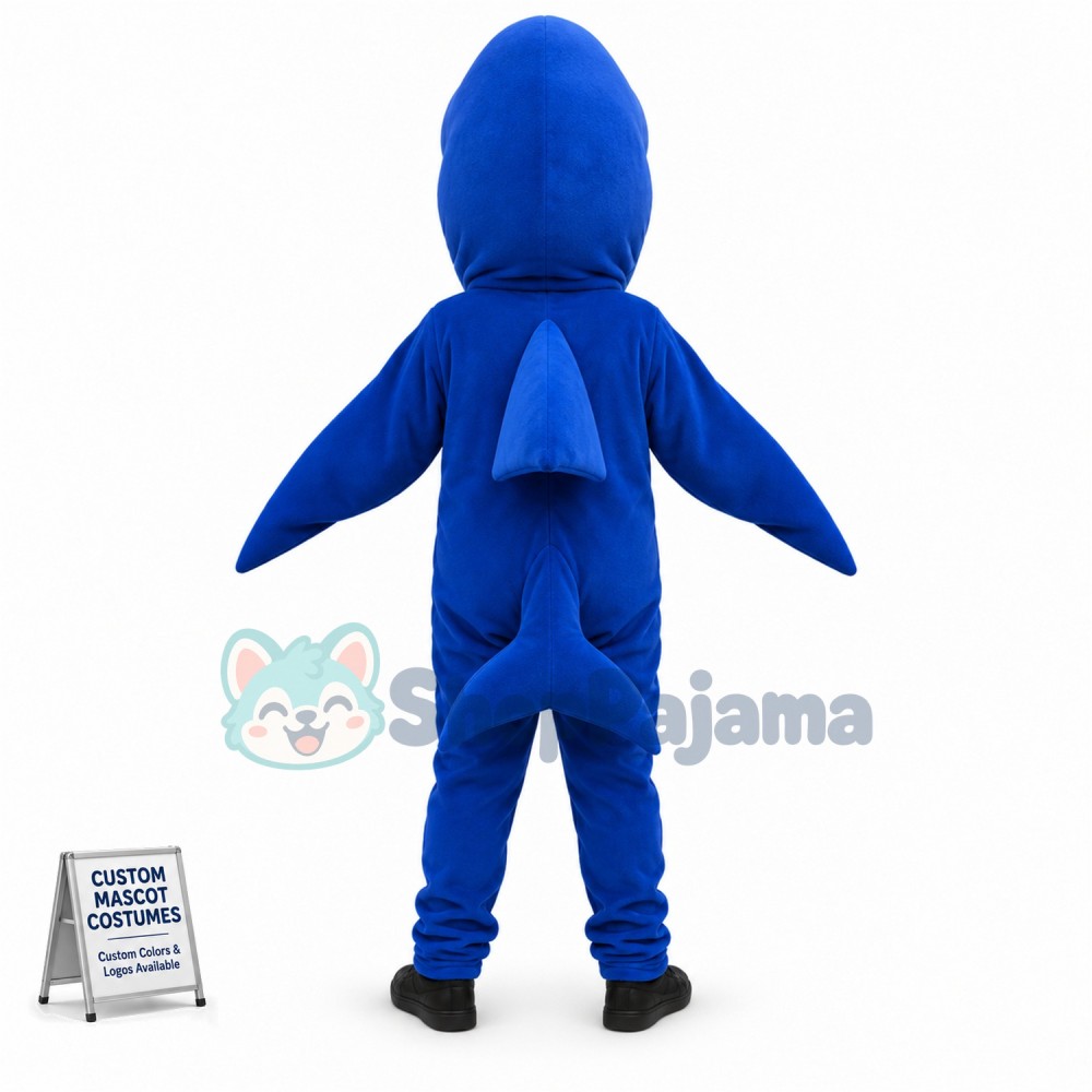 Blue Shark Mascot Costume