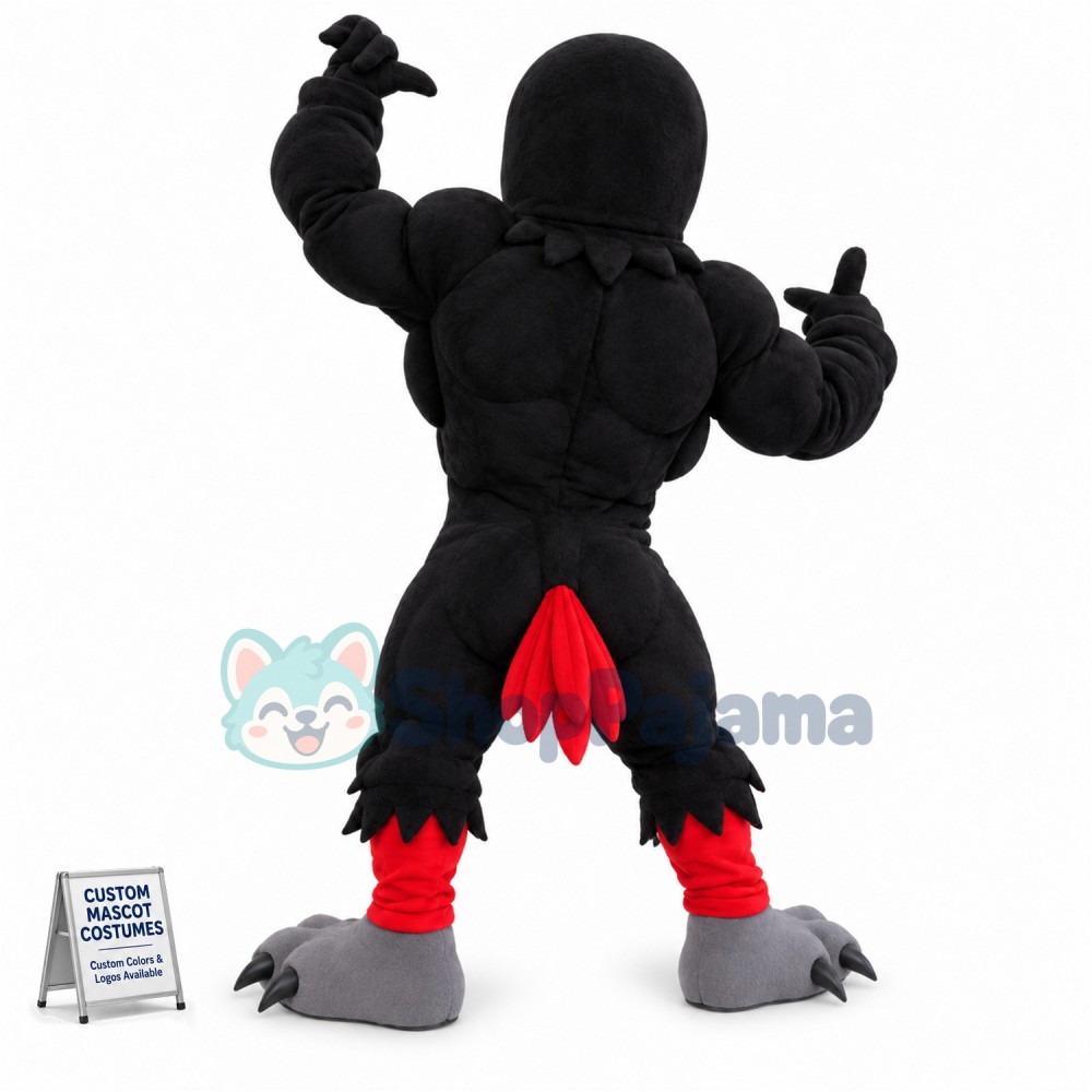 Power Black Raven Mascot Costume
