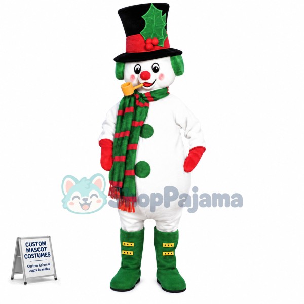 Xmas Snowman Mascot Costume