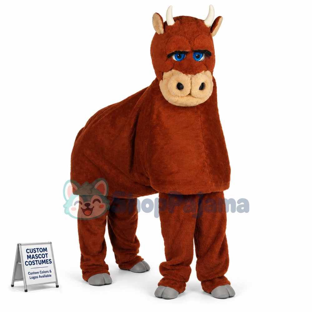 Two Person Bull Mascot Costume Custom Mascot