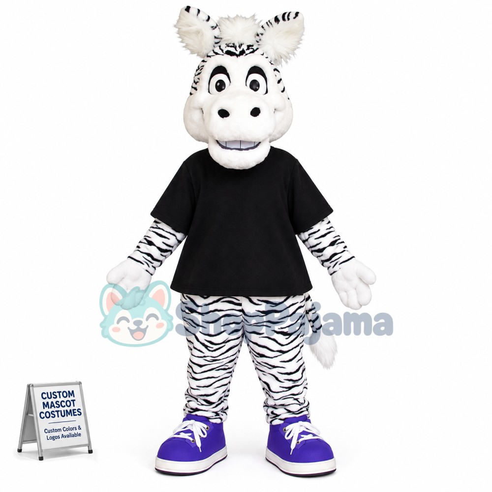 College Zebra Mascot Costume