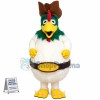 White Furry Rooster Mascot Costume