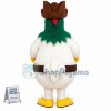 White Furry Rooster Mascot Costume
