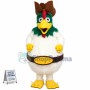 White Furry Rooster Mascot Costume