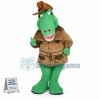 Winter Alligator Mascot Costume